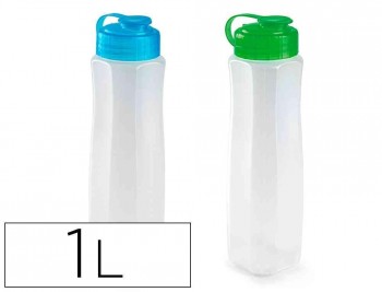 Botella plasticforte plastico capacidad 1 l 80x80x280 mm.