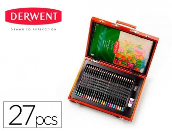 ESTUCHE DE PINTURA DERWENT ACADEMY MADERA LAPICES DE COLORES