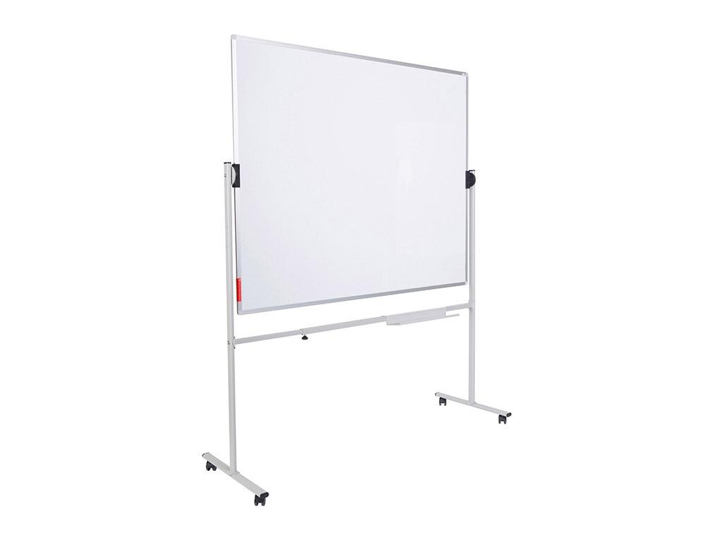 PIZARRA BLANCA ROCADA VOLTEABLE DOBLE CARA ACERO LACADO MAGNETICO CON BANDEJAS ACCESORIOS