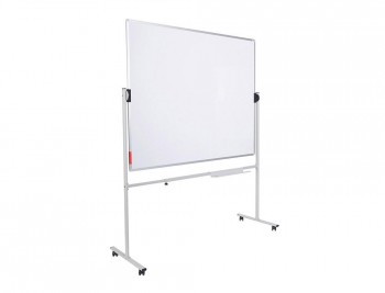 PIZARRA BLANCA ROCADA VOLTEABLE DOBLE CARA ACERO LACADO MAGNETICO CON BANDEJAS ACCESORIOS
