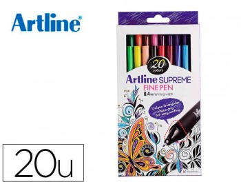 ROTULADOR ARTLINE SUPREME EPFS200 FINE LINER PUNTA DE FIBRA 0,4 MM BOLSA COLORES SURTIDOS