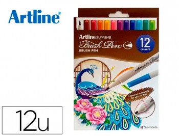 ROTULADOR ARTLINE SUPREME BRUSH EPFS PINTURA BASE DE AGUA PUNTA TIPO PINCEL TRAZO FINO BOLSA