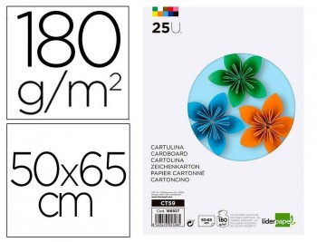 CARTULINA LIDERPAPEL 50X65 CM 180G/M2