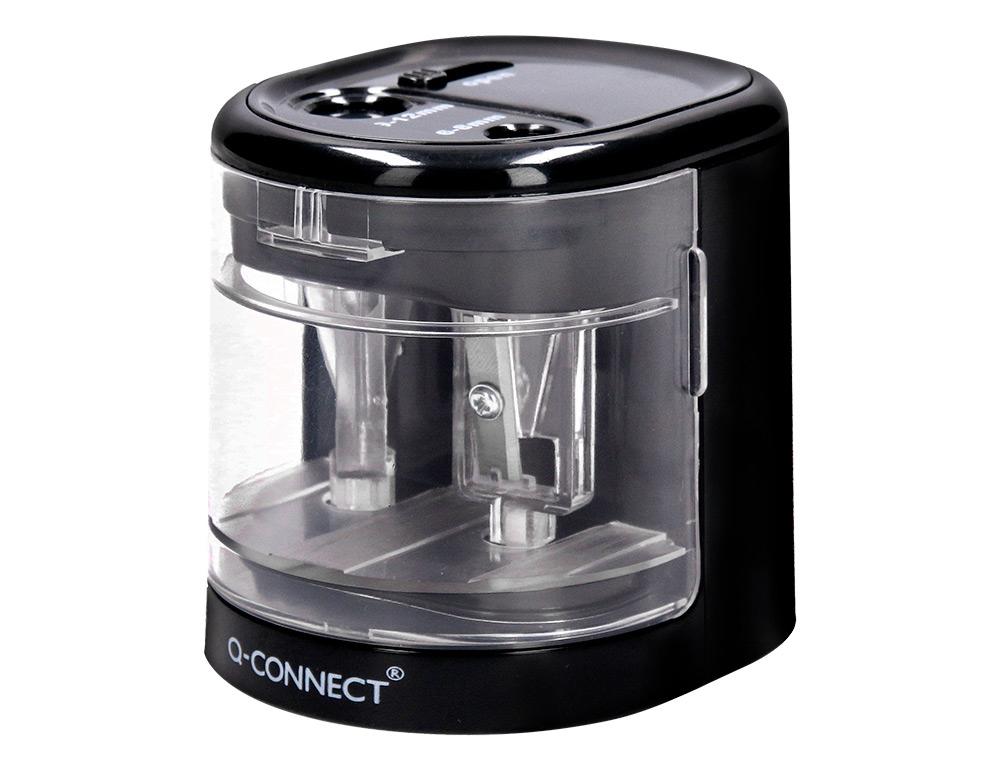 SACAPUNTAS Q-CONNECT KF14568 ELECTRICO DE SOBREMESA CABLE USB/4 PILAS AA AFILA CUCHILLA DIAMETROS DE