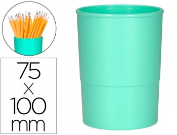 CUBILETE PORTALAPICES Q-CONNECT PLASTICO DIAMETRO 75 MM ALTO 100 MM