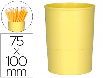 CUBILETE PORTALAPICES Q-CONNECT PLASTICO DIAMETRO 75 MM ALTO 100 MM