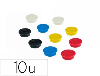 IMAN PARA SUJECION NOBO CAJA DE 10 UNIDADES COLORES SURTIDOS