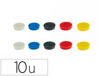 IMAN PARA SUJECION NOBO CAJA DE 10 UNIDADES COLORES SURTIDOS