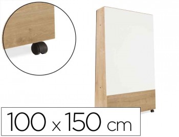 PIZARRA BLANCA ROCADA SKINWHITEBOARD PRO SERIE NATURAS CON TRIPODE DOBLE CARA MELAMINA 100X150 CM