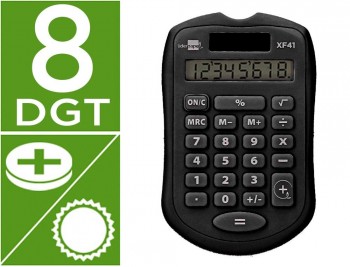 CALCULADORA LIDERPAPEL BOLSILLO XF41 8 DIGITOS SOLAR Y PILAS 94X59,5X10,5MM