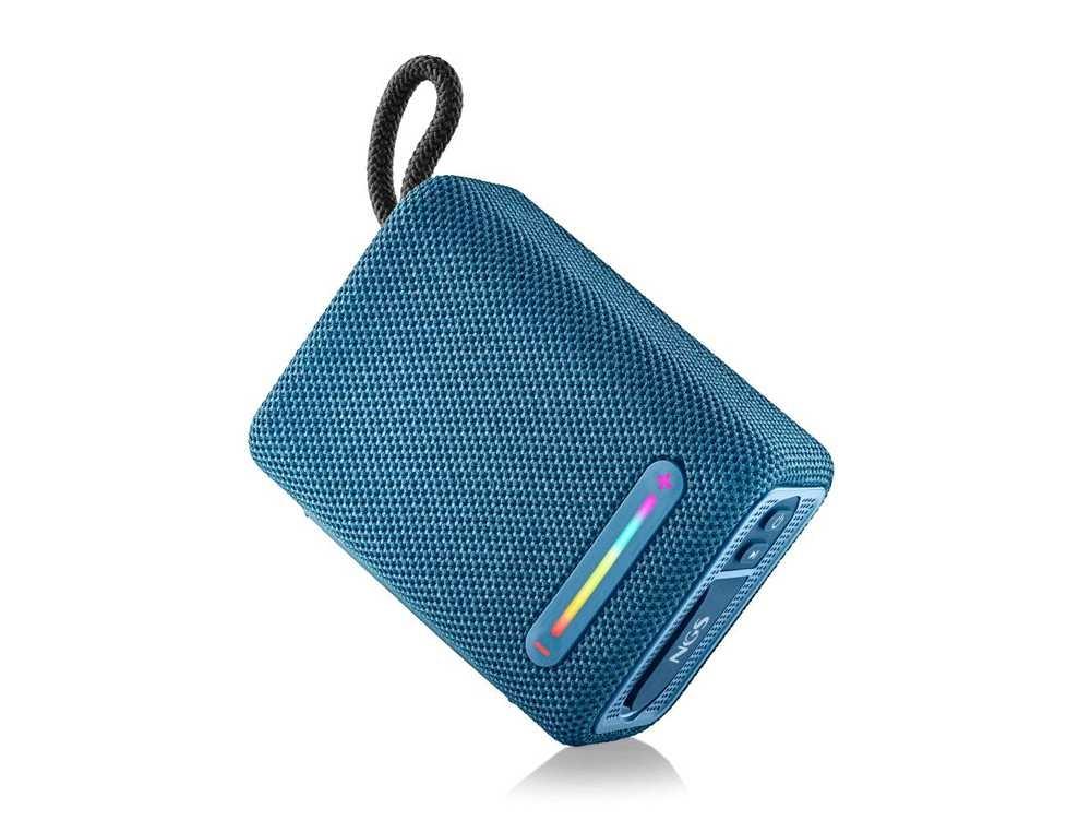 ALTAVOZ NGS ROLLER FURIA PORTATIL 60W BLUETOOTH LUCES RGB E IMPERMEABILIDAD IPX7 COLOR AZUL