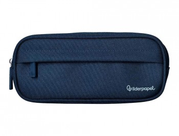 ESTUCHE PORTATODO LIDERPAPEL CLASSIC OVALADO 2 CREMALLERAS CON BOLSILLO DELANTERO 210X90MM