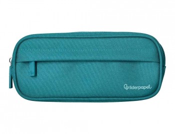 ESTUCHE PORTATODO LIDERPAPEL CLASSIC OVALADO 2 CREMALLERAS CON BOLSILLO DELANTERO 210X90MM