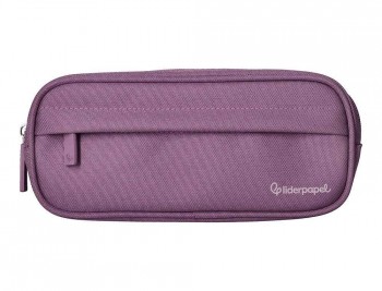 ESTUCHE PORTATODO LIDERPAPEL CLASSIC OVALADO 2 CREMALLERAS CON BOLSILLO DELANTERO 210X90MM