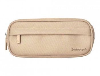 ESTUCHE PORTATODO LIDERPAPEL CLASSIC OVALADO 2 CREMALLERAS CON BOLSILLO DELANTERO 210X90MM