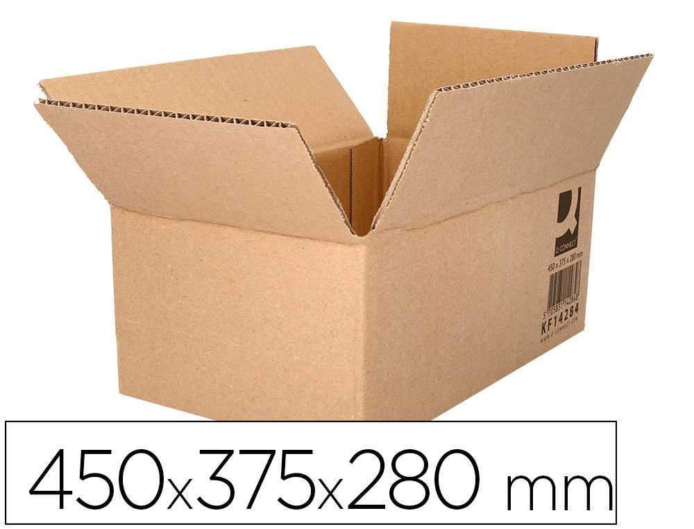 CAJA PARA EMBALAR Q-CONNECT AMERICANA ULTRARRESISTENTE CARTON RECICLADO CANAL DOBLE 7MM COLOR KRAFT