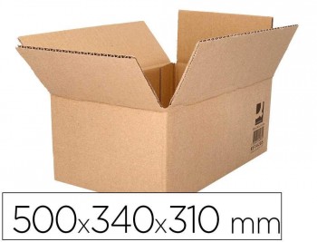 CAJA PARA EMBALAR Q-CONNECT AMERICANA ULTRARRESISTENTE CARTON RECICLADO CANAL DOBLE 7MM COLOR KRAFT