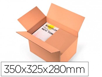 CAJA PARA EMBALAR Q-CONNECT AMERICANA ULTRARRESISTENTE CONASAS CARTON CANAL DOBLE 7 MM COLOR KRAFT