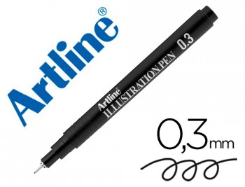 ROTULADOR ARTLINE CALIBRADO MICROMETRICO NEGRO ILLUSTRATION PEN PUNTA POLIACETAL