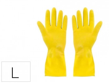 GUANTES DE LATEX SATINADOS CON RELIEVE ANTI DESLIZANTE SIN POLVO PAR