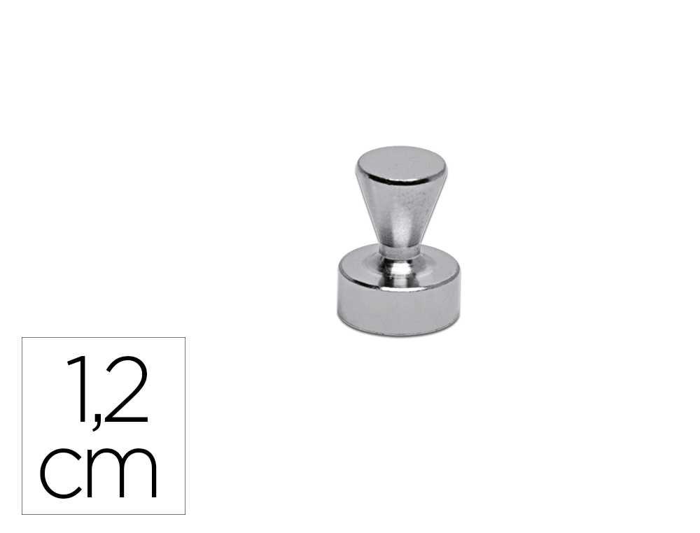 IMAN MAUL CONICO DE NEODIMIO 1,2 CM DIAMETRO PESO MAX. 3,5 KG COLOR PLATA PACK DE 5 UNIDADES