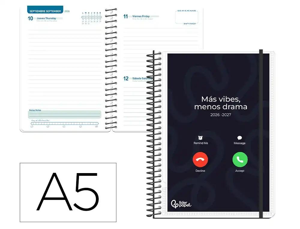 "AGENDA ESCOLAR LIDERPAPEL 26-27 ESPIRAL PERSONALIZABLE ""DIA"""