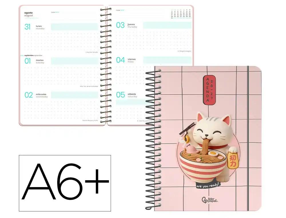 "AGENDA ESCOLAR LIDERPAPEL 26-27 ESPIRAL ORIENTAL ""SEMANA"" VARIOS COLORES"