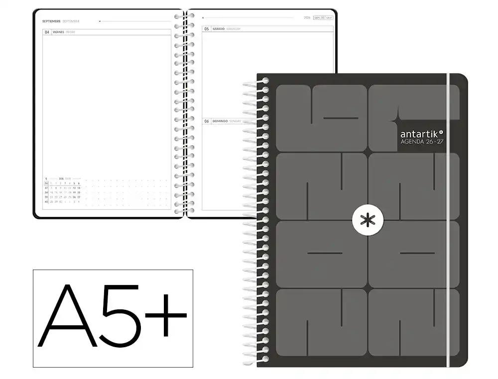 "AGENDA ESCOLAR LIDERPAPEL 26-27 ESPIRAL ESSENTIAL ""DIA"" VARIOS COLORES"