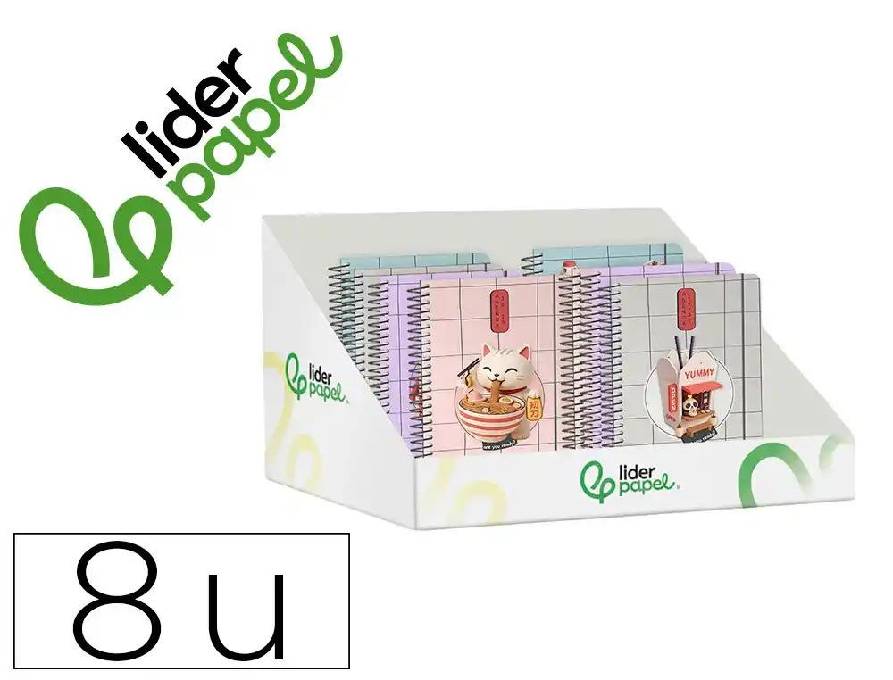 AGENDA ESCOLAR LIDERPAPEL 26-27 ESPIRAL ORIENTAL DISEÑOS SURTIDOS BILINGÜE 80 G PAPEL FSC EXPOSITOR 