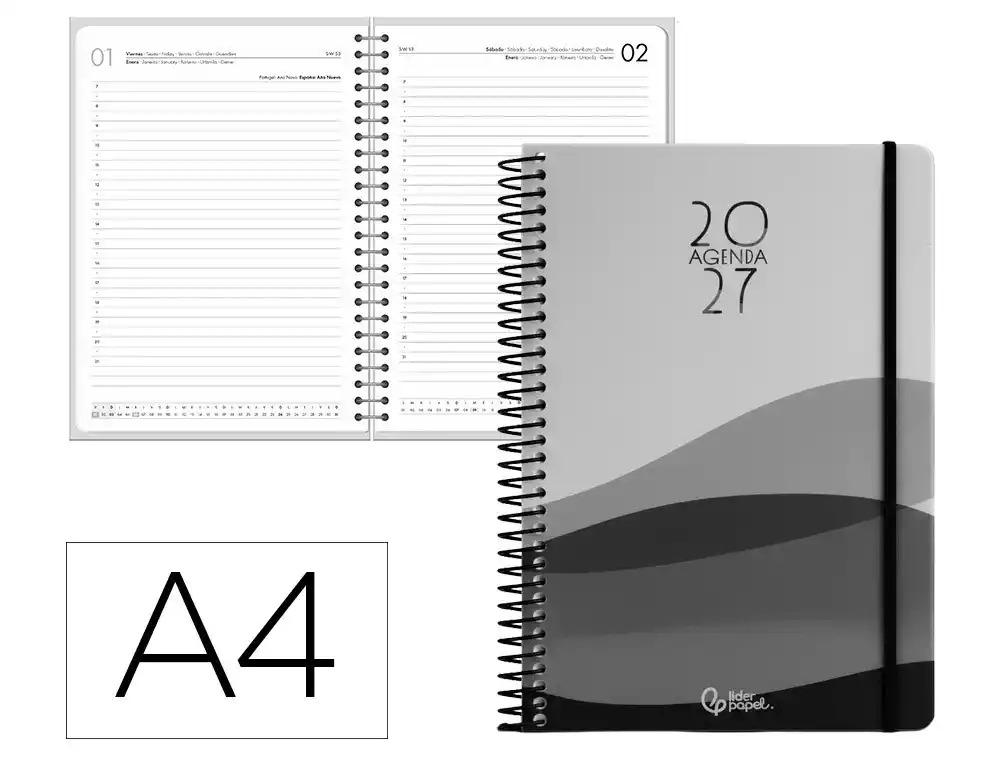 "AGENDA ESCOLAR LIDERPAPEL 2027 ESPIRAL GAZI ""DIA"" VARIOS COLORES"