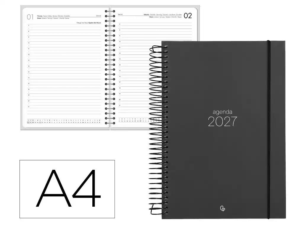 "AGENDA ESCOLAR LIDERPAPEL 2027 ESPIRAL OLBIA ""DIA"" VARIOS COLORES"