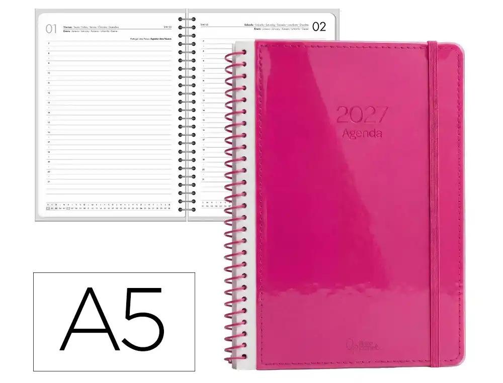 "AGENDA ESCOLAR LIDERPAPEL 2027 ESPIRAL NEON ""SEMANA"" VARIOS COLORES"