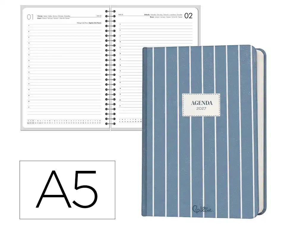 "AGENDA ESCOLAR LIDERPAPEL 2027 ESPIRAL NOMI ""DIA"" VARIOS COLORES"