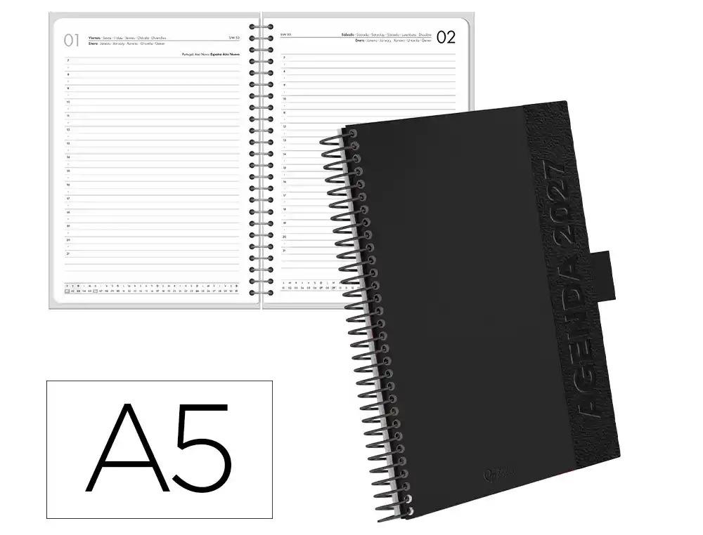 "AGENDA ESCOLAR LIDERPAPEL 2027 ESPIRAL SYMI ""DIA"" VARIOS COLORES"