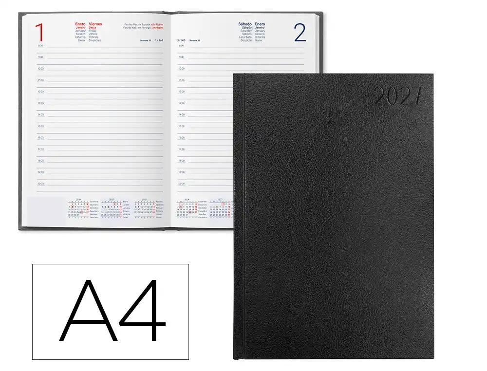 "AGENDA ESCOLAR LIDERPAPEL 2027 ENCUADERNADA CORFU A4 ""DIA"" VARIOS COLORES"