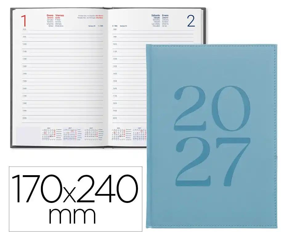 "AGENDA ESCOLAR LIDERPAPEL 2027 ENCUADERNADA CRETA ""DIA"" VARIOS COLORES"