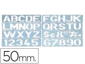 Plantilla rotulacion 1700 -letras y numeros de 50 mm