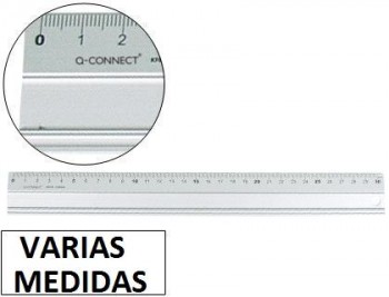 Regla metalica Q-connect aluminio VARIAS MEDIDAS