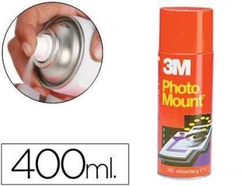 PEGAMENTO 3M SPRAY PHOTO MOUNT ADHESIVO PERMANENTE BOTE DE 400 ML