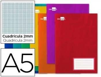 Libreta liderpapel write a5 32 hojas 60g/m2 milimetrado con margen