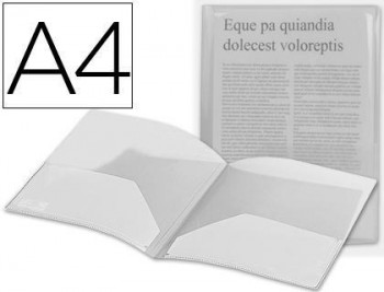 Carpeta liderpapel Dossier dos bolsas Polipropileno DIN A4 Transparente