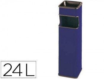 Cenicero papelera cuadrado 403 azul -metalico -medida 65x18x18 cm