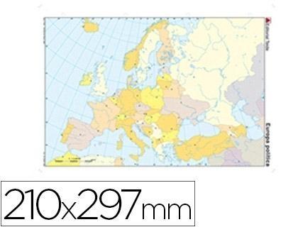 Mapa mudo color din a4 europa -politico