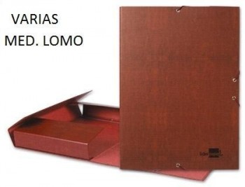 Carpeta proyectos liderpapel FOLIO  carton forrado cuero VARIOS LOMOS