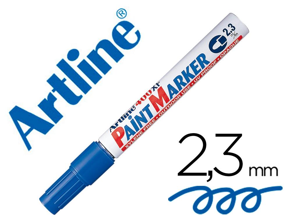 ROTULADOR ARTLINE MARCADOR PERMANENTE EK-400 XF AZUL -PUNTA REDONDA 2.3 MM -METAL CAUCHO Y PLASTICO