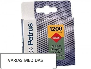Grapas petrus nº 530/6 -caja de 1200 grapas