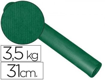 Papel fantasia kraft liso kfc -bobina 31 cm -3,5 kg -color verde