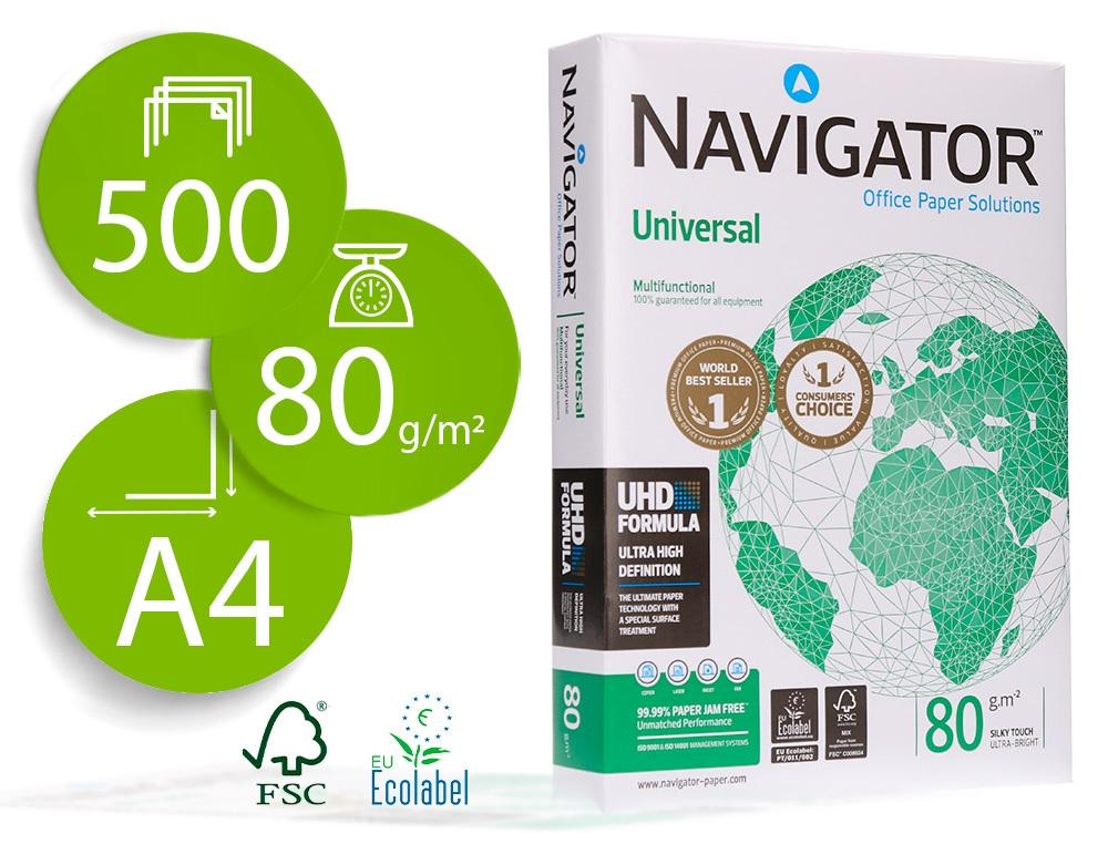 NAVIGATOR PAPEL  DIN A4 80 GRAMOS -PAQUETE DE 500 HOJAS