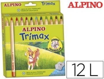 Lapices de colores alpino trimax caja de 12 colores