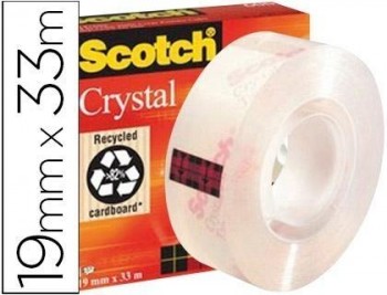 Cinta adhesiva scotch supertransparente 33x19 mm 600/1933ci